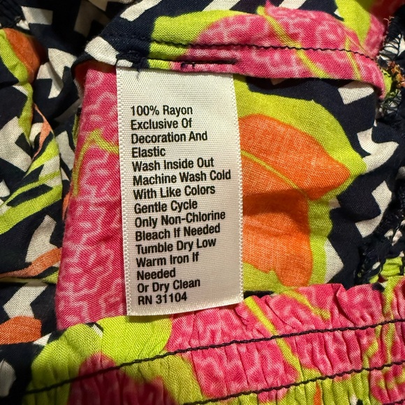 Kaari Blue Patterned Blouse - Pink, Green, Blue - Picture 9 of 10